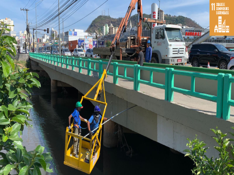 Prefeitura avança nas ações de revitalização na ponte do Manoel Honório