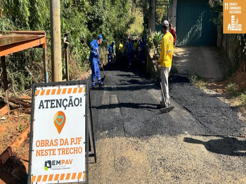 Prefeitura conclui pavimentação da Rua Sebastião Martins Barbosa, no bairro Cachoeira