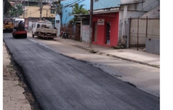 Prefeitura faz recapeamento asfáltico no Bairro Santo Antônio