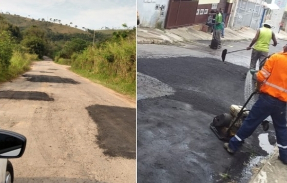 Estrada do Humaitá e mais quatro bairros recebem operação tapa-buracos