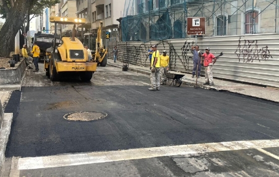 Prefeitura realiza retirada de traffic calming na Avenida Rio Branco neste sábado, 27