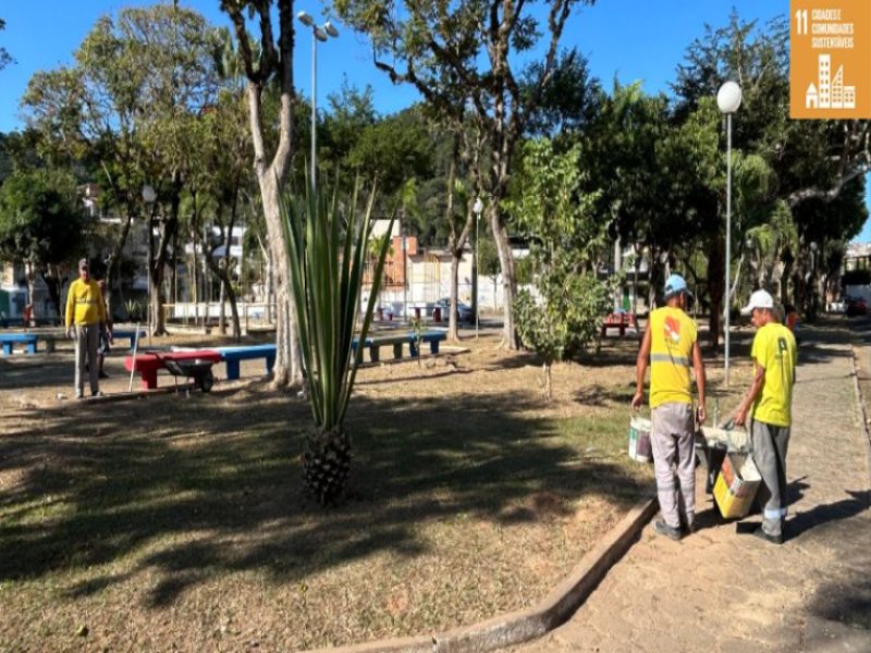 PJF inicia revitalização da Praça Adalberto Landau, no bairro Industrial