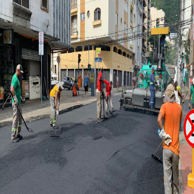 PJF conclui recapeamento em trecho da Rua Barão de Cataguases nesta sexta, 24