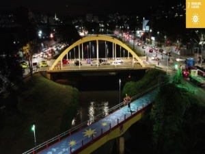 Brilha JF: Iluminação LED especial é inaugurada na Ponte Wilson Coury Jabour Jr.