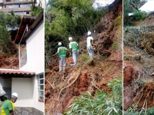 Empav trabalha para evitar novos deslizamentos de terra na Visconde de Mauá
