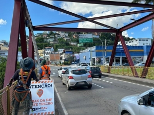 Prefeitura entra na reta final da revitalização da ponte Nelson Silva, no Costa Carvalho