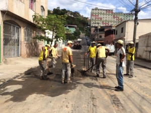 Empav realiza asfaltamento no Bairro Santa Luzia